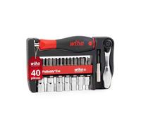 Wiha Set ProBuddy® Evo 40 pièces 1/4" , mini-cliquet 72 dents, porte-embouts magnétique