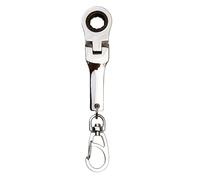 Cliquet Wrench Keychain - Portable Key Ring, Engraved Wrench Flex, Long Lasting Socket Tool | Multipurpose Mechanic Workshop Accessory Giffts for Car Lovers Handyman Boys Teens Adults Key Holder Charm