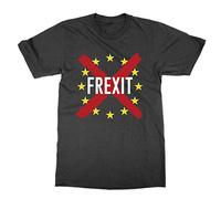 Cliquewear Frexit French Exit Europe France Out of EU T-Shirt (Black, XL)