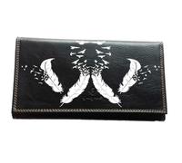 Cliquez pour ouvrir le point de vue élargi Compagnon Porte Chequier Portefeuille Porte carte Porte monnaie Plume oiseau blanche