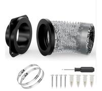Clirass DV-180 Kit d'aération magnétique pour sèche-linge - Réduit le risque d'incendie, économise de l'espace de 10,2 à 15,2 cm, connexion rapide auto-alignée, conduit en aluminium robuste de 10,2 x