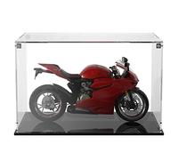 Cliselda Vitrine en Acrylique pour Objets de Collection, boîte en Acrylique Transparent à Assembler avec Base Noire, vitrine de Protection Anti-poussière pour Figurines d'action Jouets (30,5 x 20,3 x