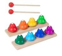 CLISPEED 1 Ensemble Cloches à Main Musicales pour Garçon Fille Instruments de Percussion Éducatifs Jouets Musicaux Colorés pour Audition Cognition