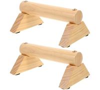 CLISPEED 1 Ensemble Poignées de Pompes Bois Antidérapantes Accessoires de Musculation Pratiques pour Entraînement Force et Renforcement Haut du Torse Barres Push-up pour Fitness à Domicile