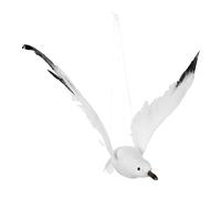 CLISPEED 1 Pièce Modèle Décoratif Seagull Décor Nautique Anniversaire Décoration Suspendue Aux Oiseaux Accessoire De Mouette Simulation Ornements De Mouette Mariage Mobile Mouette Vœu Black