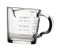 CLISPEED 1 pièce Tasse à Espresso Verre Double Bouche avec Échelle pour Lait et Mesures Précises Résistante à Haute Température pour Maison