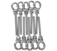 CLISPEED 10 Boulons à Œil Lot de 10 Haute Résistance, Faciles à Installer en Acier Inoxydable 316 avec Rondelles pour Usage Marin Docks ou à Linge