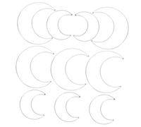 CLISPEED 10 Pièces attrape rêve en forme de lune artisanat attrape-rêves cerceau de lune décor rêve lunaire en macramé cerceau -rêves bague -rêves Silver
