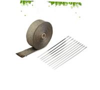 CLISPEED 10 pièces Bande Thermique Titane Échappement avec Colliers Inox Protection Anti-brûlure pour Véhicule et Isolant Chaleur Haute Performance