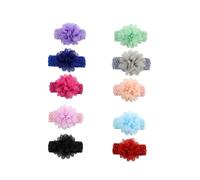 CLISPEED 10 pièces Bandeaux Garçon Fille Chiffon Élastique Fleurs Colorées Bandeau Cheveux Ajustable Doux pour Garçon Fille Fille Garçon Accessoire Photo Garçon Fille Confortable et