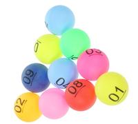 CLISPEED 10 Pièces Boules de Loterie Numérotées Colorées de Balles de Pong pour Jeux de Fête Matériau Réutilisable et pour Tombolas et Activités Ludiques