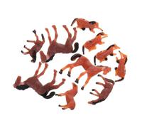 CLISPEED 10 Pièces Figurines de Chevaux Miniatures Colorées de Décoration Artificielle Modèles Réalistes pour Décor de Bureau Jouets Éducatifs et Accessoires de Collection