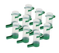 CLISPEED 10 Pièces Fontaine à Eau Automatique Distributeur d'eau d'oiseaux mangeoire à Eau pour Oiseaux Pigeon volaille Game Bird Fountains Wooter Bouteille de Perroquet Plastique Vert