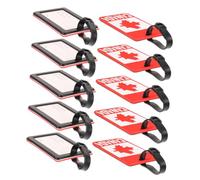 CLISPEED 10 pièces Lot de Étiquettes Bagages Canada avec Drapeau pour Identification Rapide Valise et Sacs Voyage Hommes Femmes