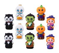 CLISPEED 10 Pièces Marionnettes à Doigts Cartoons Jeux Parent Garçon Fille Jouets Didactiques pour Garçon Fille Halloween