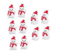 CLISPEED 10 pièces Mini Bonhomme de Résine Décorations de Noël Micro Paysage DIY Accessoires Hiver Noël