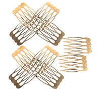 CLISPEED 10 pièces Peignes à Cheveux Miniatures Dorés pour Mariée Accessoires Coiffure Latéraux Élégants et Polyvalents pour Création de Chignons et Usage Quotidien