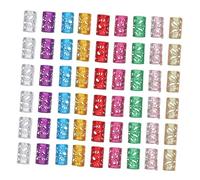 CLISPEED 100 pièces Anneaux de Cheveux pour Tresses Colorés Bijoux de Dreadlocks et Ajustables pour Accessoires Tresse Femme Tubes Filigranés pour Variées