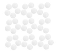 CLISPEED 100 Pièces Balle de Loto sans Inscription Blanche Mate de 40mm en PP, Surface sans Couture, Minimisant la Déformation pour Divertissement en Carnaval ou Jeux en Classe