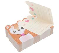 CLISPEED 100 Pièces Cartes de Vœux Cerf Mignon Orange en Papier