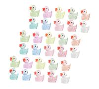 CLISPEED 100 Pièces Mini Resin Duck Figurines Glow in The Dark Luminous Tiny Animals for Aquarium Fairy Garden Micro Landscape Decoration