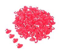 CLISPEED 100 Pièces Miniature Resin Flamingo Statues Mini Lawn Flamingos for DIY Micro Garden Home Decor and Cake Toppers Lightweight Tiny Animal Figurines