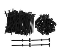 CLISPEED 100 Pièces Nylon Zip Tie Cable Clamps Sans Outils Fixation et Réutilisable pour Gestion Câbles Auto Compatible Tableau de Bord et Projets DIY