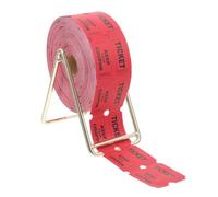 CLISPEED 1000 Pièces Lot de Billets de Tombola Rouge avec Support en Fer Doré, Design Unique et Pratique pour Événements et Récompenses de Fête de Carnaval