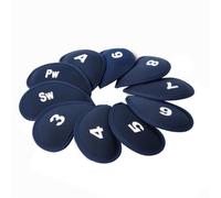 CLISPEED 11 Pièces Couvre-Club de Golf en Fer Épais, Protecteur Bleu | Tissu Élastique Bien Cousu, Forme Maillet, pour Paquet et Jeu, Protège les Dommages