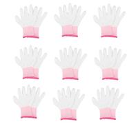 CLISPEED 12 paires Gants de Sécurité PU Enduits Nylon Antistatiques Respirants et Antidérapants pour Jardinage Montage et Délicats S