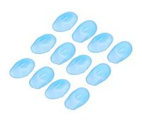 CLISPEED 12 Pcs Protège-oreilles en Silicone Bleu Réutilisables du Bruit pour Usage Professionnel en Salon de Coiffure et Usage Personnel à Domicile