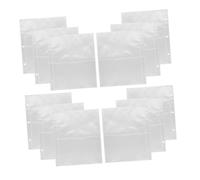 CLISPEED 12 pièces Pochettes Album Photo Transparentes pour Cartes et Photos Pages de Recharge Perforées Compatibles Classeurs à Anneaux Protection Flexible