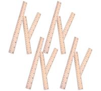 CLISPEED 12 Pièces Règles Pratiques en Bois, 15cm, Double Échelle | Règles de Dessin pour Étudiants, Regle Geometrique, Règles à Dessin, Réglet, Regle Bois