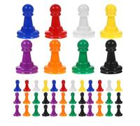 CLISPEED 128 Pions de Jeu en Plastique Multicolores pour Jeux de Société - 8 Couleurs 16 Pièces Chacune - Accessoires de Fête Pièces D’Échecs de Rechange Jetons Portables pour Soirées et