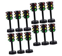 CLISPEED 12pièces Modèle De Feu De Éducatif pour Garçon Fille Jouet Signalisation Routière Enseignement des Panneaux De De Passage Piéton Accessoire Créatif pour Activités Ludiques