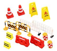 CLISPEED 14 Pièces de Panneau de signalisation Signes de Route pour Les Enfants Obstacle Lent Autocollant gommettes Jeu de Panneaux de signalisation routière Panneaux Routiers Jouets