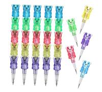CLISPEED 15 pièces Crayons Empilables Ours pour Garçon Fille Petits Crayons et Lisses pour Fêtes École et Dessin Créatif