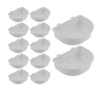 CLISPEED 15 Pièces Distributeur Suspendu pour Cage Bol d'eau et Nourriture pour Petits Animaux Chien Chat Lapin Compatible Chenil Conception Anti-Renversement Facile à Nettoyer Gris 15 pcs