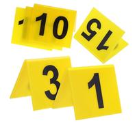 CLISPEED 15 pièces Lot de Marqueurs Preuves Crime Plastique Numéros Table Jaune Noir Stables pour Restaurant et Décoration Jeu
