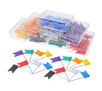 CLISPEED 160 Punaises Drapeau du Pays Multicolores pour Carte, Épingles de Marquage Réutilisables en Plastique et Fer, Design en T, pour Étude et Voyage