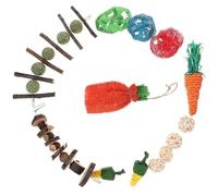 CLISPEED 16pcs Jouets à Mâcher en Bois pour Cochons d'Inde et Lapins, Favorisent Le Jeu et l'exercice, Quand Ils sont Seuls Croissance