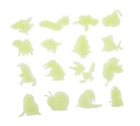 CLISPEED 16pièces Sticker Mural Animal Tortue Phosphorescent Décorations Murales Pour Chambre Garçon Fille Stickers Fluorescents Amovibles Pour Plafond Et Mur