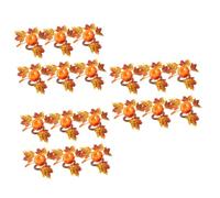 CLISPEED 18 Pcs Anneaux Serviette Table Décoration Automne Thanksgiving Napkin Rings Érable et Citrouilles Élégants pour et Dîners