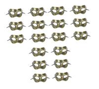 CLISPEED 18 Pcs Masque Vénitien Romain Vintage Demi Visage Or Antique Masque de Fête Halloween Sculpté pour Costume de Bal et Mascarade