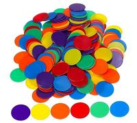CLISPEED 180 pièces Jetons de Bingo Colorés pour Jeux de Comptage Anniversaire Apprentissage Mathématique et Activités Ludiques
