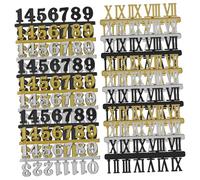 CLISPEED 18pièces Accessoires pour Chiffres Horloge Plastique Kit De Chiffres Arabes Et Romains Remplacement De Horloge DIY pour Décoration Intérieure
