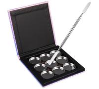 CLISPEED 1ensemble Palette de Maquillage Vide Aimantée avec Spatule Métal Rond pour Blush Fard à Paupières et Poudre Visage Compacte et Portable pour Débutants et Professionnels