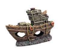 CLISPEED 1pièce Décoration Aquarium Pirate Ornement Miniature De Bateau pour Poissons Accessoire Naturel pour Aquariums Eau Douce Et Saine pour Créer Un Écosystème Esthétique Et