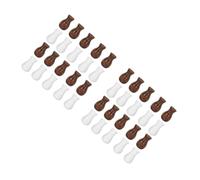 CLISPEED 2 Ensembles Accessoires pour Rideaux Boutons De Tirage pour Stores Et Décoration Intérieure Marron Blanc 24 Pièces * 2