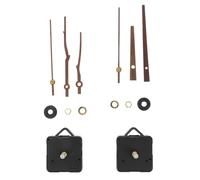 CLISPEED 2 ensembles Kit de Mécanismes Horloge Quartz avec Aiguilles Noyer pour Remplacement pour Horloge Murale Accessoires pour Réparation et Création Horloges Intérieures